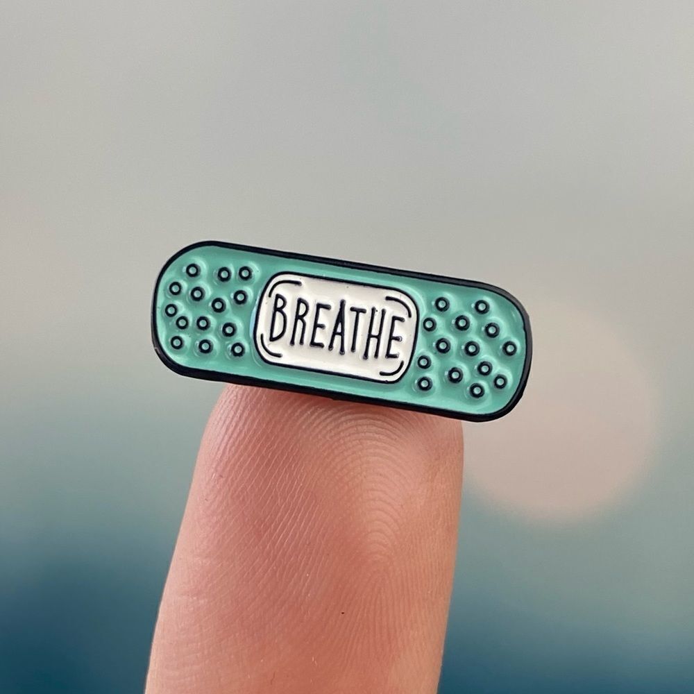 Breathe Small Pill Enamel Pin/ Brooch Lapel